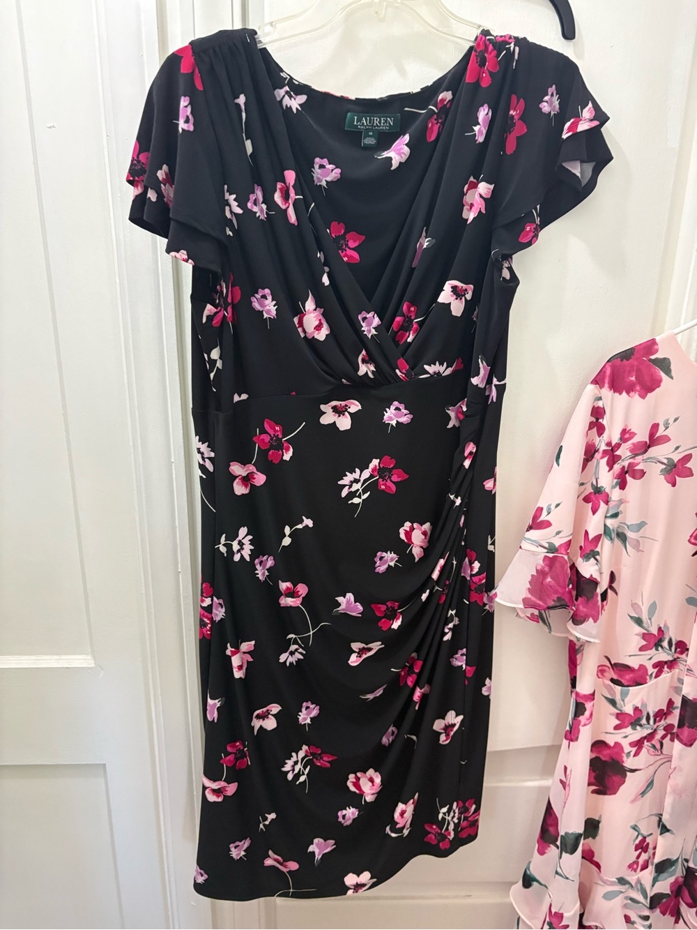 Lauren Ralph Lauren Black Floral Wrap Dress